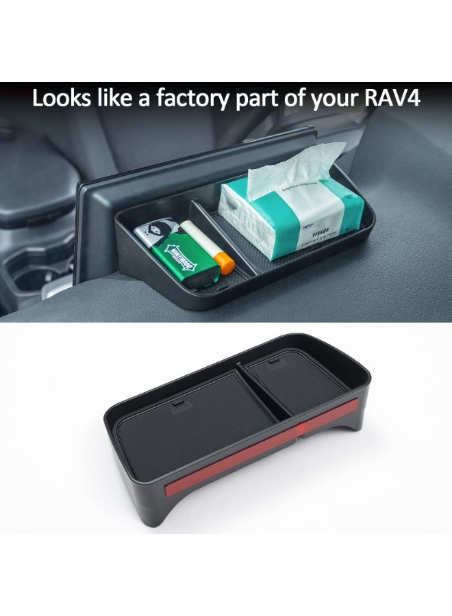 KISSUN Dash Center Console Tray Compatible with 2019-2023 2024 Toyota Rav4 Accessories, Dashboard Storage Organizer Solid Plastic Tissue Sunglasses Holder (Not for New 10.5'' Multimedia Display) - Image 4